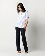 Load image into Gallery viewer, Understudy Shirt in White/Blue Multi Stripe Poplin
