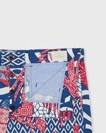 Load image into Gallery viewer, Field Pant in Navy/Red/White Bahamian Leaf Print Poplin
