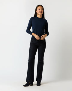 Alida Crewneck Sweater in Navy Cashmere