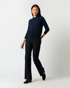 Alida Crewneck Sweater in Navy Cashmere