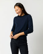 Load image into Gallery viewer, Alida Crewneck Sweater in Navy Cashmere
