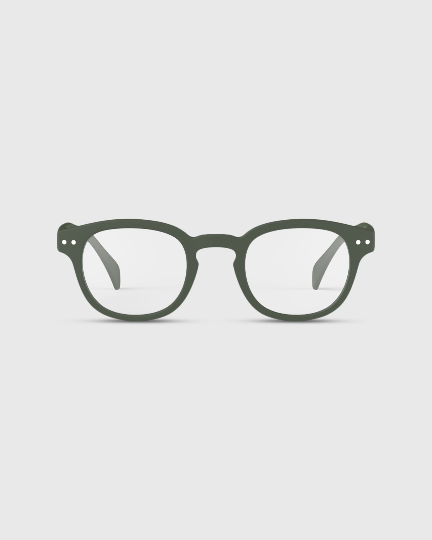 #C Reading Glasses in Kaki Green