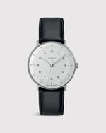 Load image into Gallery viewer, Max Bill Automatic Watch with Number Dial in Silver Dial/Black Strap
