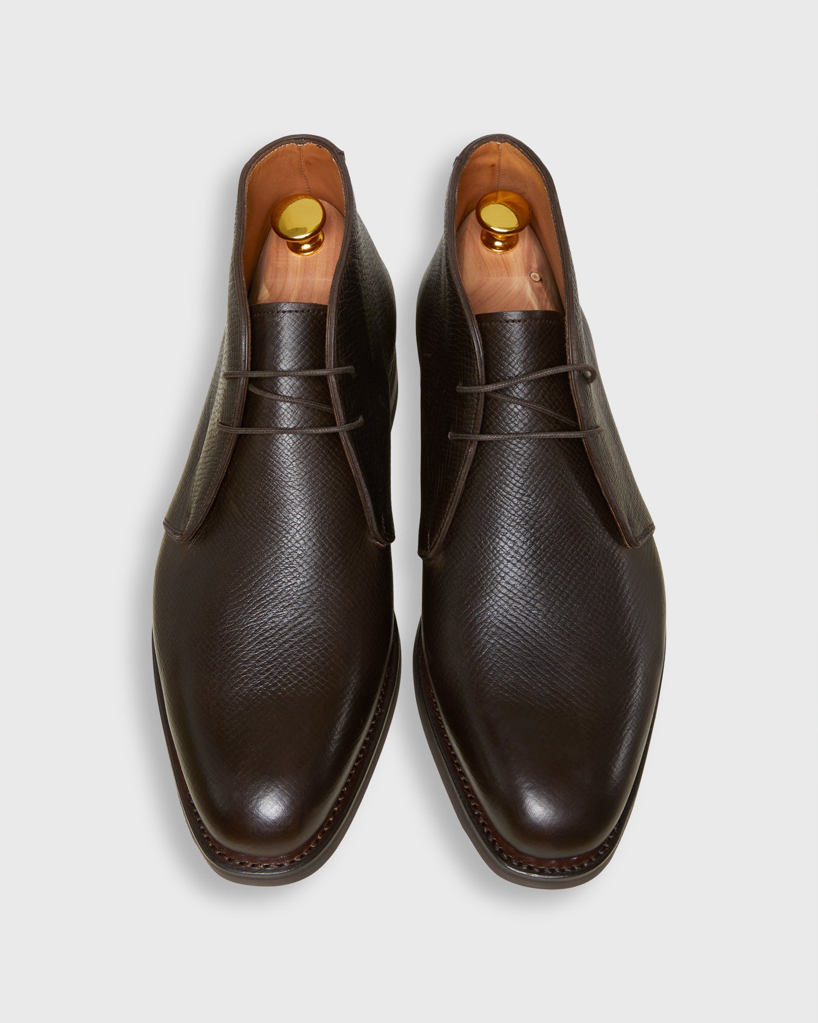 Chukka Boot in Dark Brown Utah Grain Calfskin