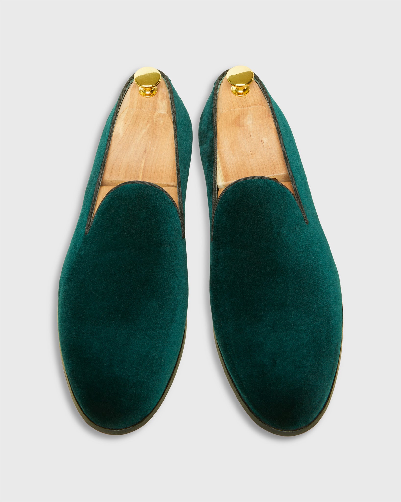 Formal Slipper in Spruce Velvet