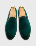 Load image into Gallery viewer, Formal Slipper in Spruce Velvet
