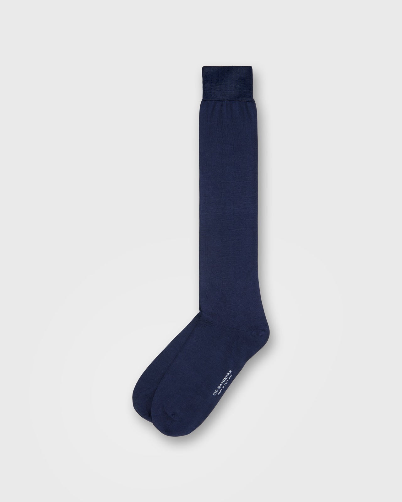 Over-The-Calf Dress Socks in Navy Silk