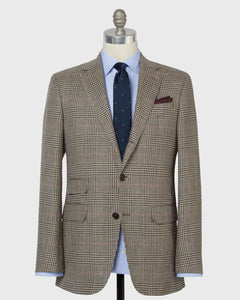 Virgil No. 2 Jacket in Chocolate/Bone/Blue Glen Plaid Hopsack