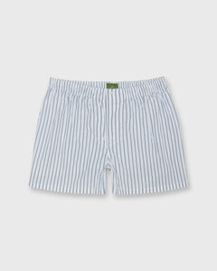 Button-Front Boxer Short in Lovat Variegated Stripe Poplin