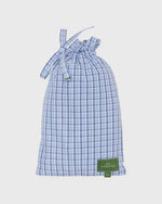 Load image into Gallery viewer, Button-Front Boxer Short in Blue Multi Check Poplin
