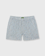 Load image into Gallery viewer, Button-Front Boxer Short in Steel Blue Multi Hannah Rose Liberty Fabric
