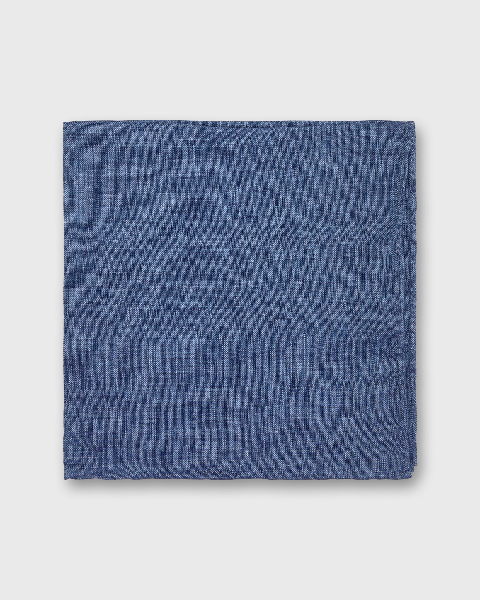 Linen Woven Pocket Square in Riviera Blue