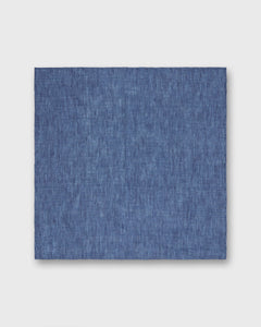 Linen Woven Pocket Square in Riviera Blue