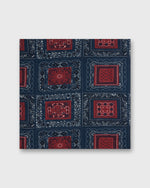 Load image into Gallery viewer, Bandana in Navy/Red Paisley
