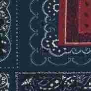 Bandana in Navy/Red Paisley