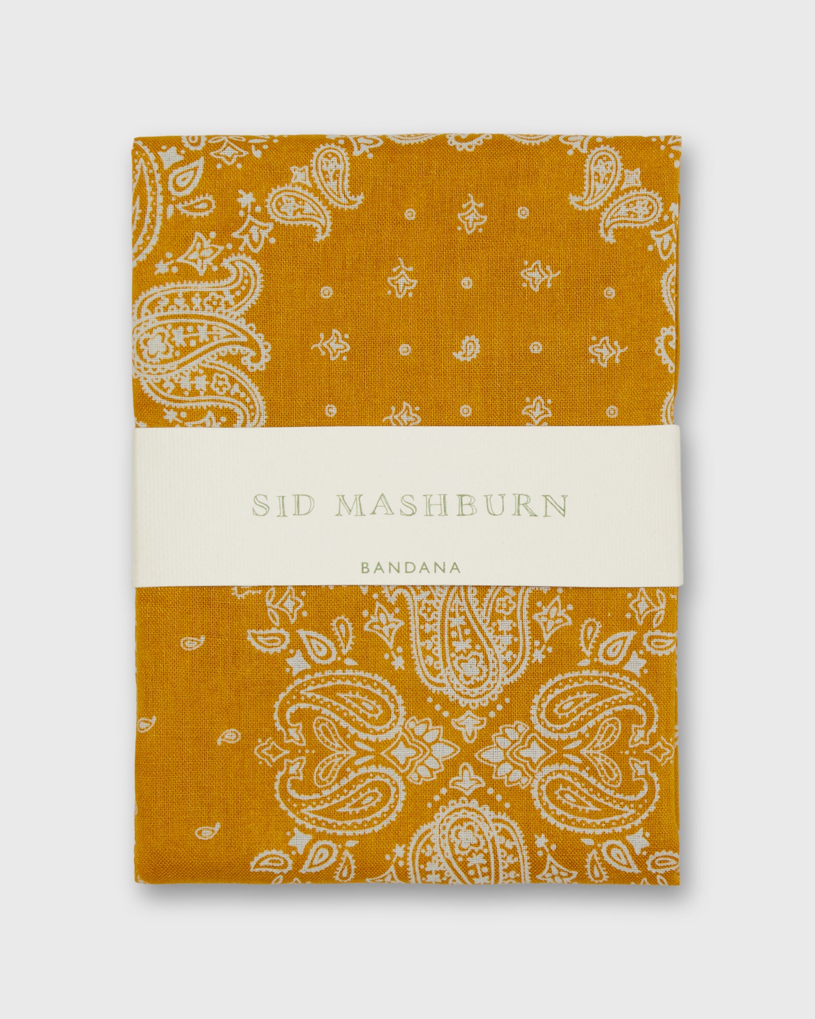 Bandana in Goldenrod/White Paisley
