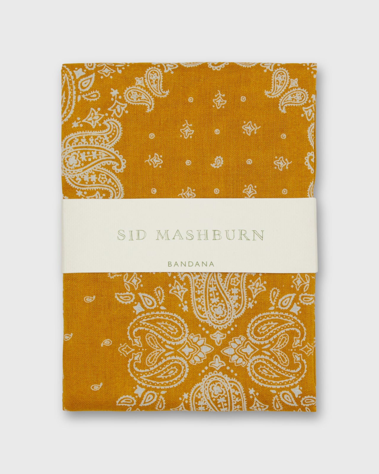 Bandana in Goldenrod/White Paisley