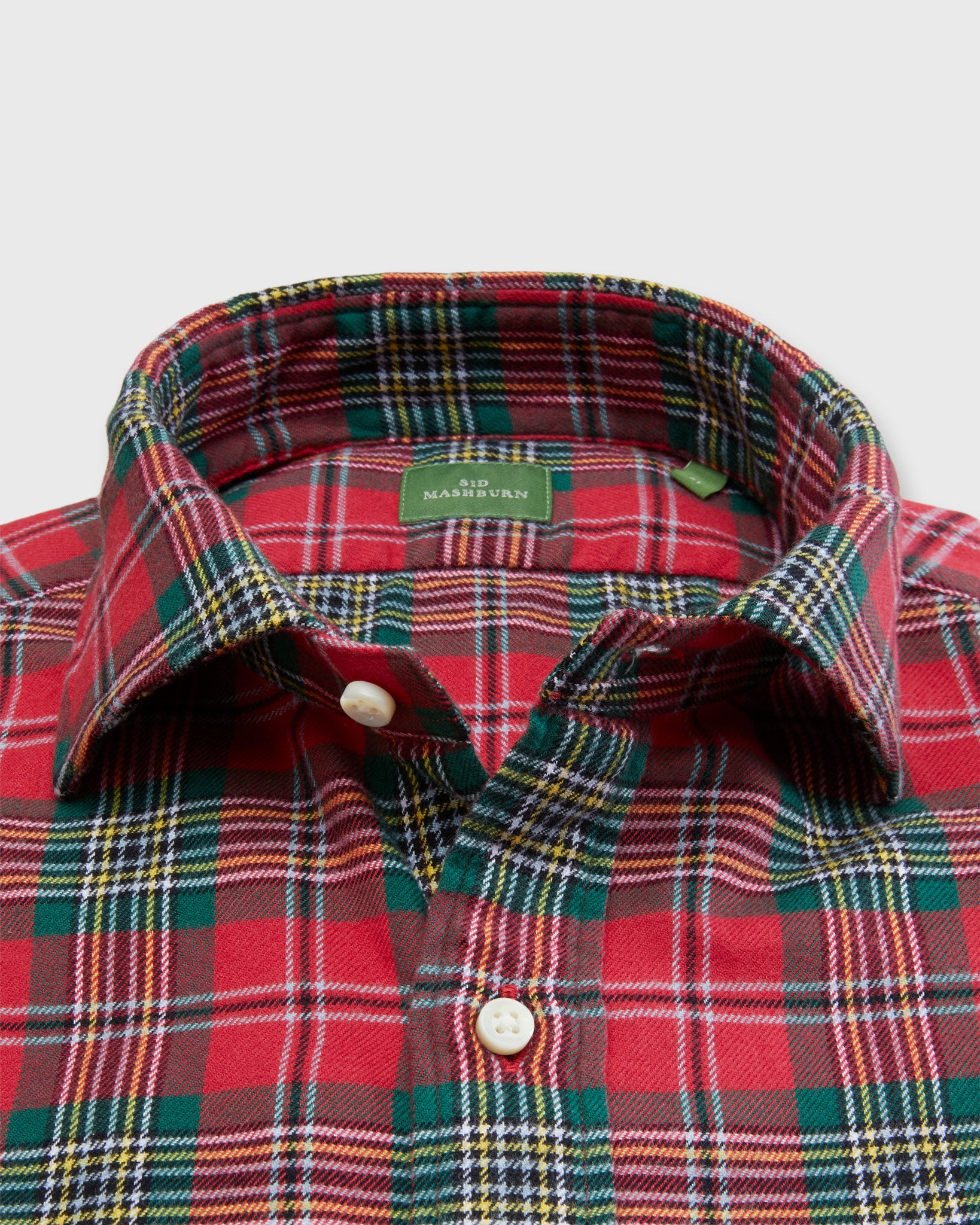 Spread Collar Sport Shirt in Maclean Tartan Flannel