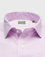 Load image into Gallery viewer, Spread Collar Sport Shirt in Orchid Micro Gingham Poplin
