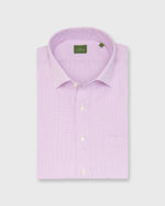 Load image into Gallery viewer, Spread Collar Sport Shirt in Orchid Micro Gingham Poplin
