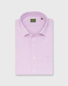 Spread Collar Sport Shirt in Orchid Micro Gingham Poplin