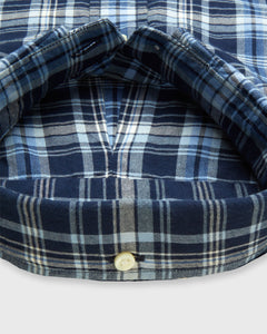 Button-Down Sport Shirt in Blue/Sky/Bone Madras