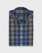 Load image into Gallery viewer, Button-Down Sport Shirt in Blue/Brown/Green Plaid Madras
