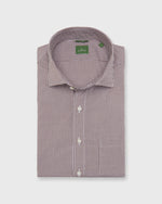 Load image into Gallery viewer, Slim-Fit Spread Collar Sport Shirt in Brown Micro Gingham Poplin
