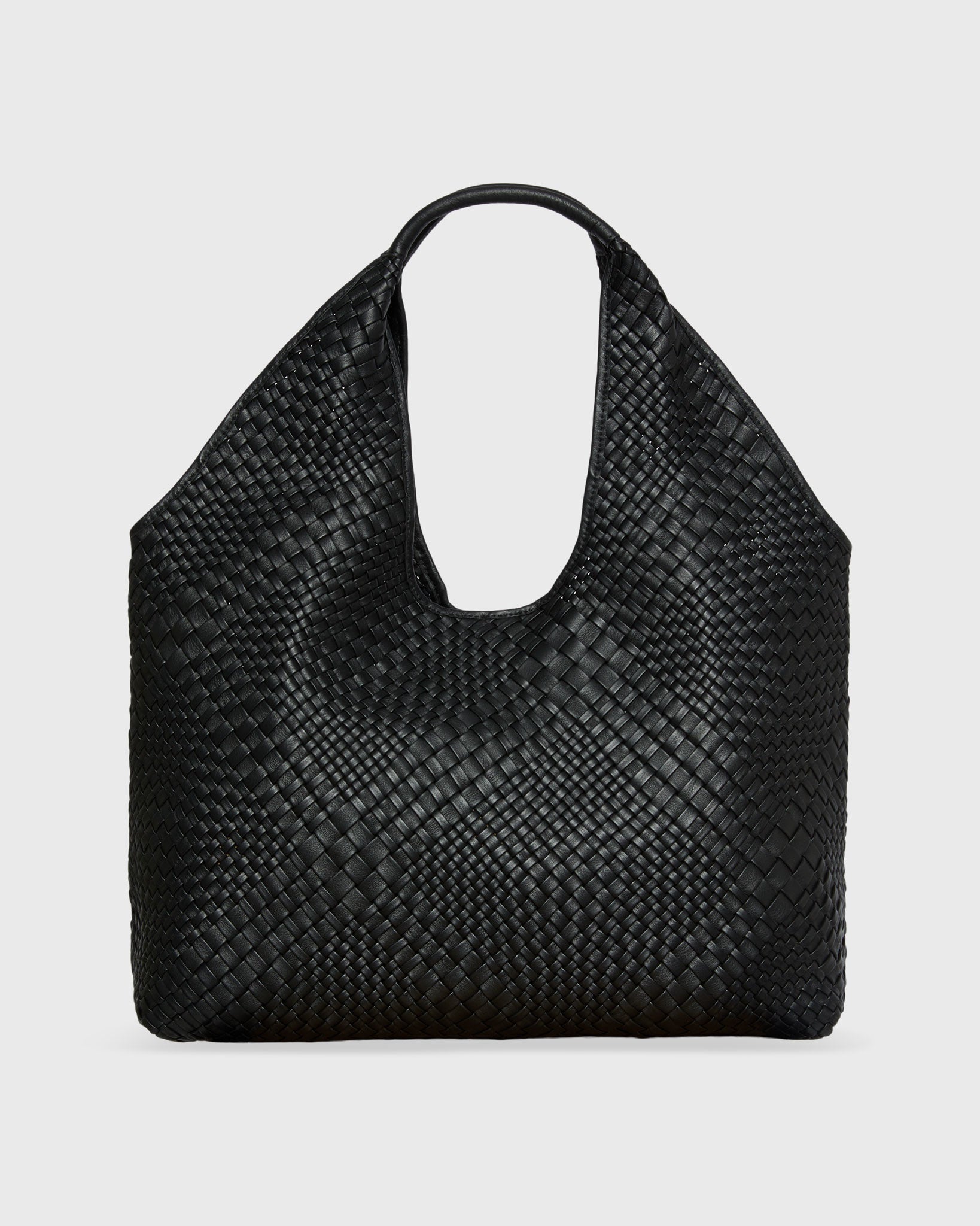 Hannah Hobo Bag in Black Leather