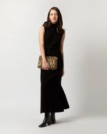 Load image into Gallery viewer, Zip Clutch in Tan/Black Leopard Calf Hair
