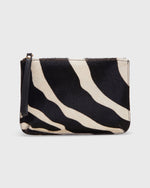 Load image into Gallery viewer, Zip Clutch in Large Zebra Calf Hair
