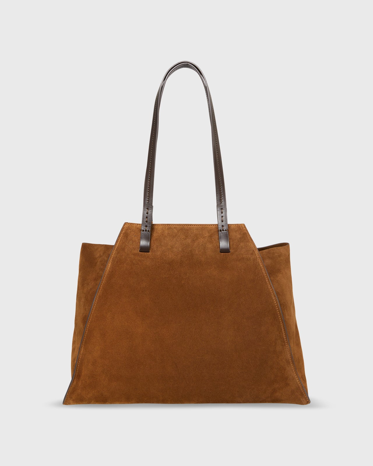Evie Tote in Tan Suede