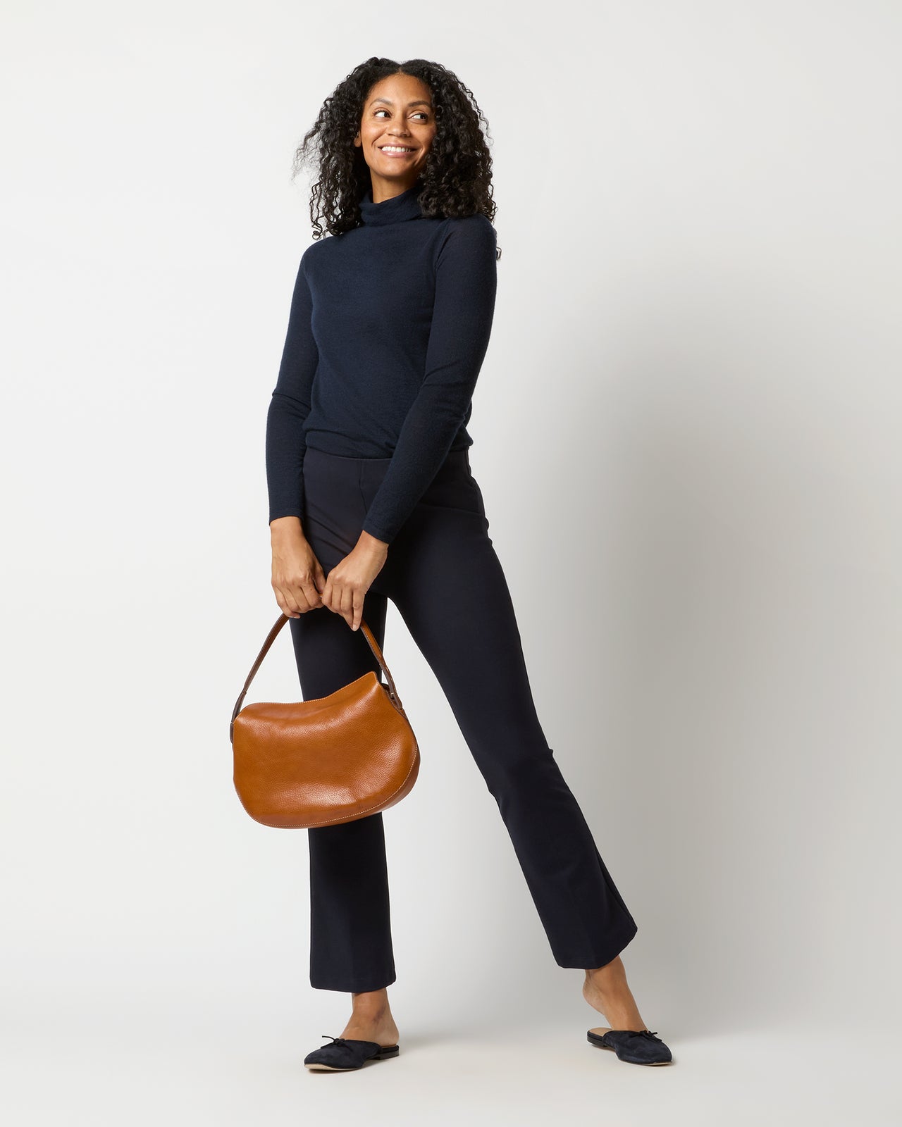 Agnes Shoulder Bag in Tan Leather