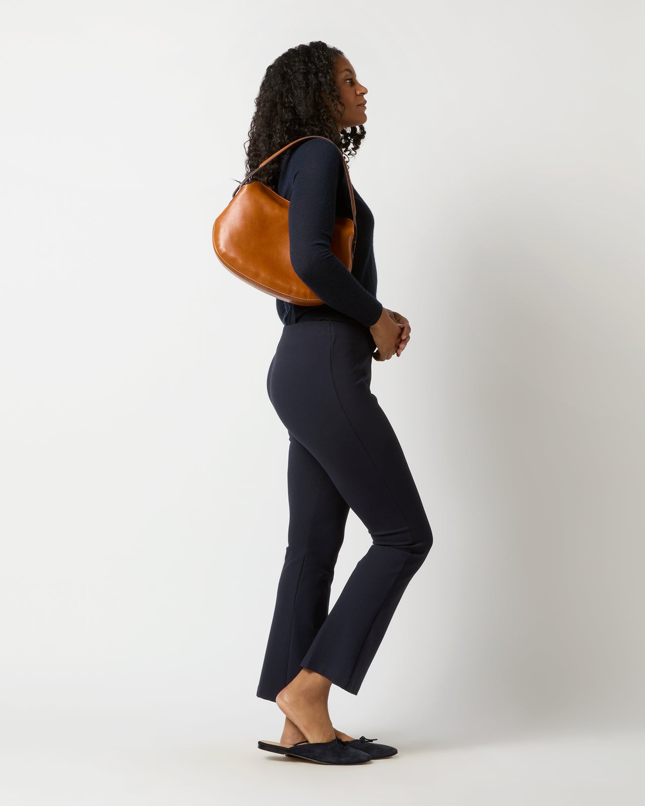 Agnes Shoulder Bag in Tan Leather