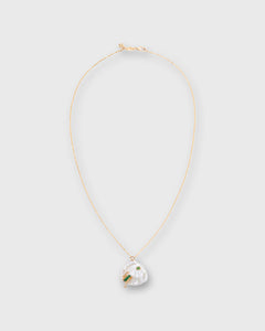 Leap of Faith Pendant Necklace in Pearl/Diamond/Tzavorite