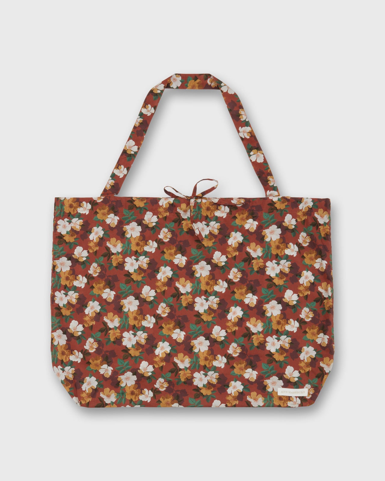 Reusable Tote Bag in Chestnut Multi Nysa Liberty Fabric