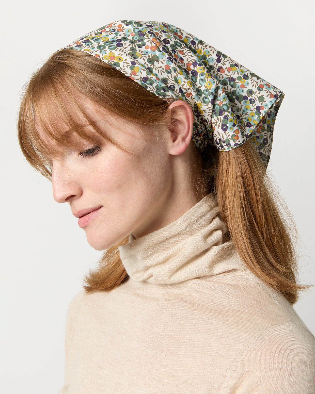 Anyway Scarf in Green Wiltshire Liberty Fabric