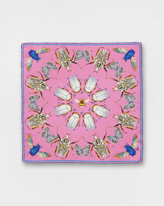 Bugs Square Scarf in Key West Pink