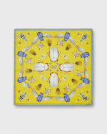 Load image into Gallery viewer, Bugs Square Scarf in Meyer Lemon Yellow
