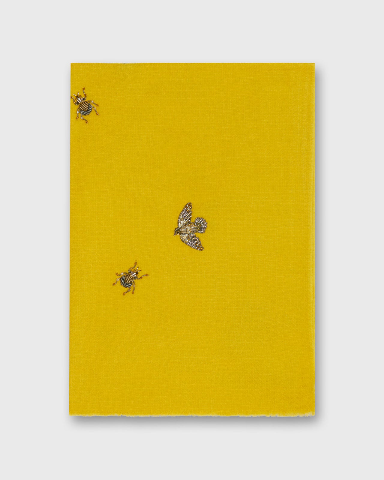 Bird & Beetle Scarf in Gold