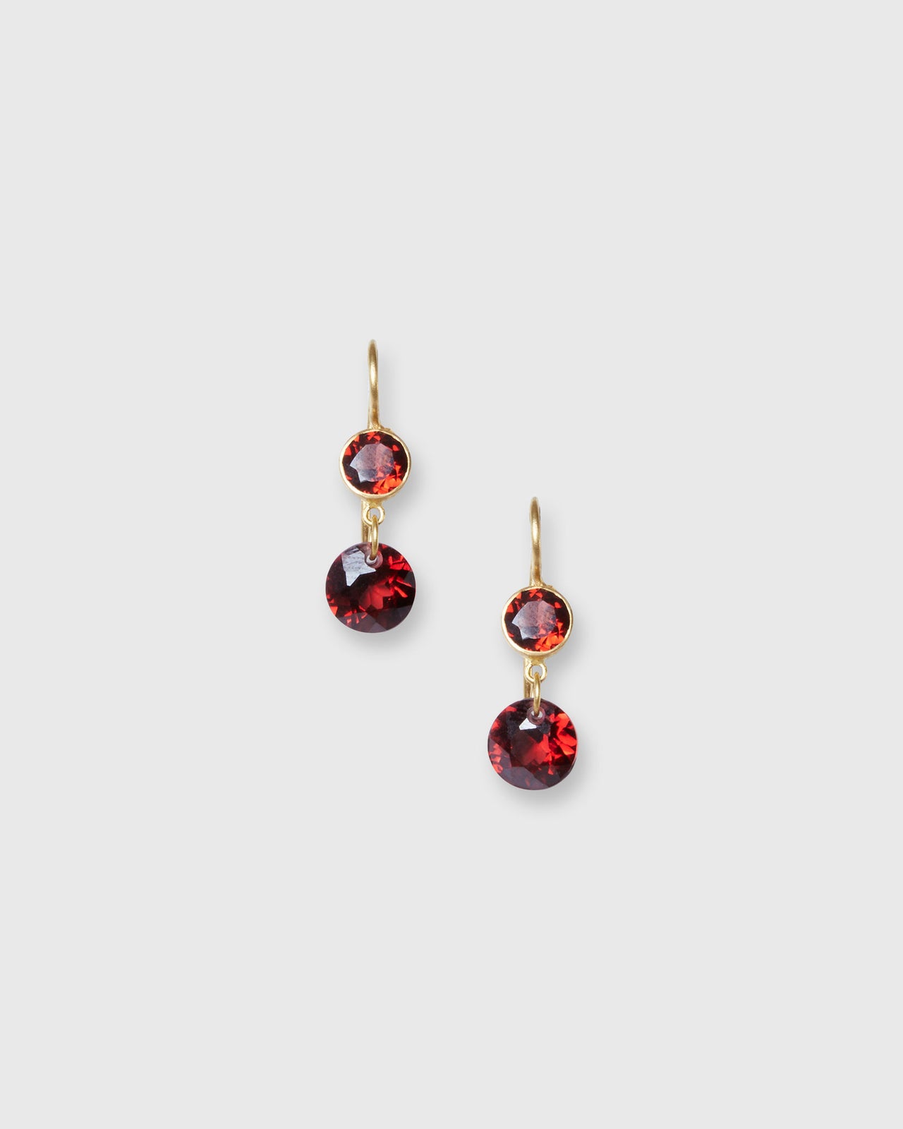 Extra Small Incandescence Hook Earrings in Garnet