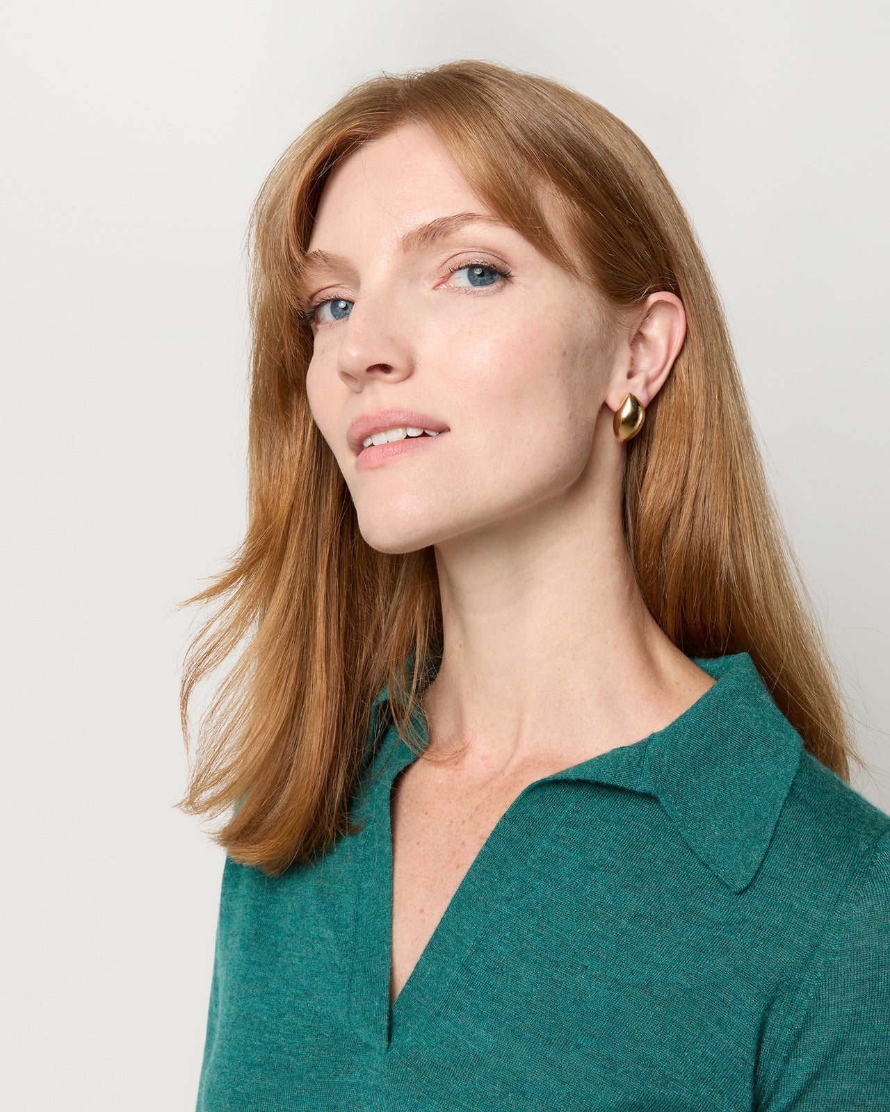 Organic Shape Earrings in Gold