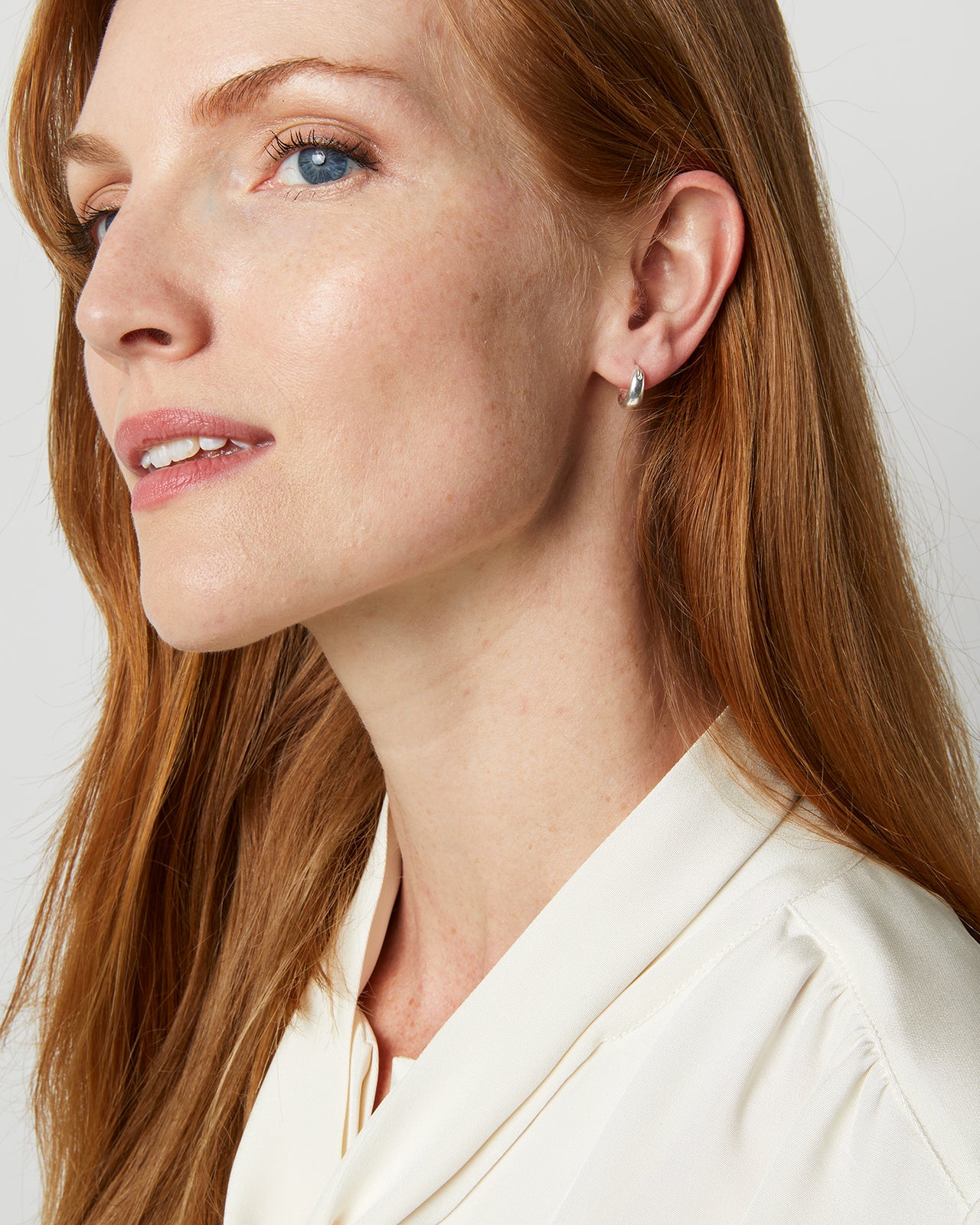 Small Hoop Earrings in Silver