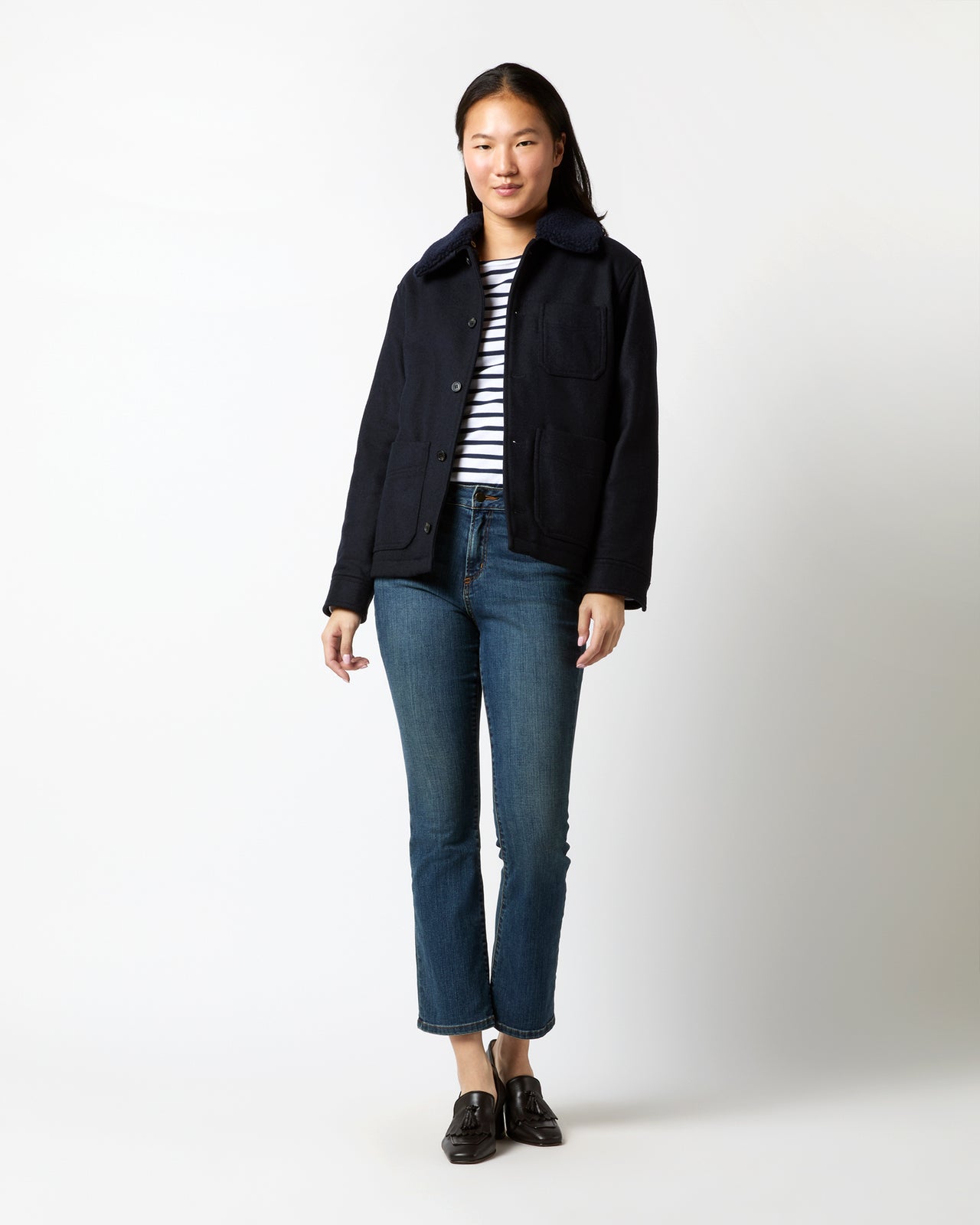 New Julia Jacket in Dark Blue | Shop Ann Mashburn