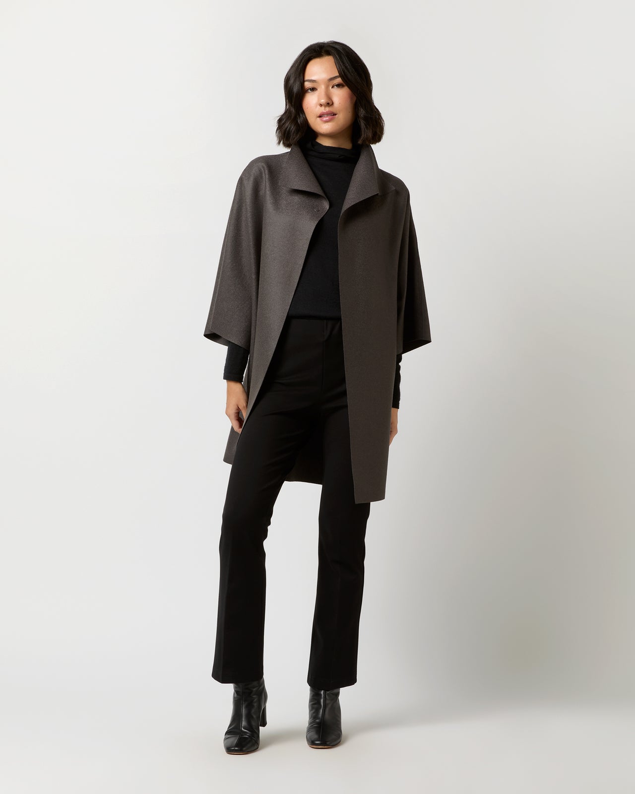 Kimono Coat in Graphite | Shop Ann Mashburn