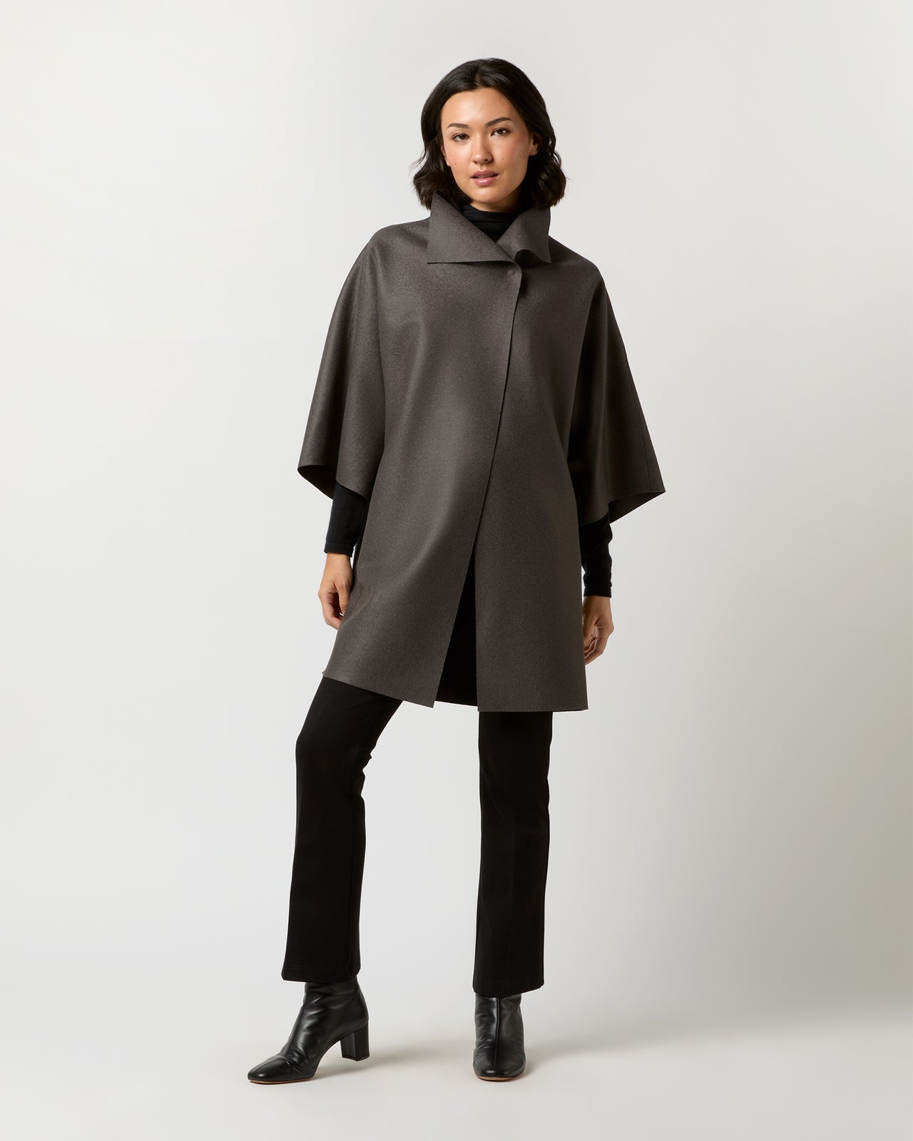 Kimono Coat in Graphite | Shop Ann Mashburn