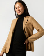 Load image into Gallery viewer, Stand Up Collar Blazer in Beige
