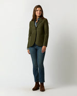 Load image into Gallery viewer, Stand Up Collar Blazer in Hunting Green
