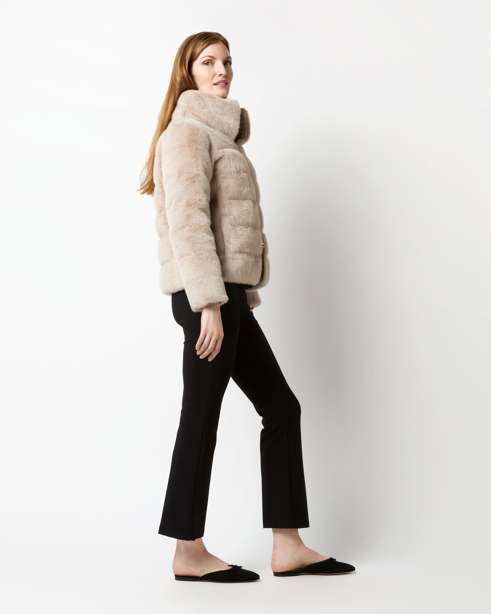 Faux Fur Teddy Jacket in Chantilly Shop Ann Mashburn