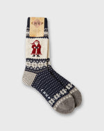 Load image into Gallery viewer, Santa Socks in Navy
